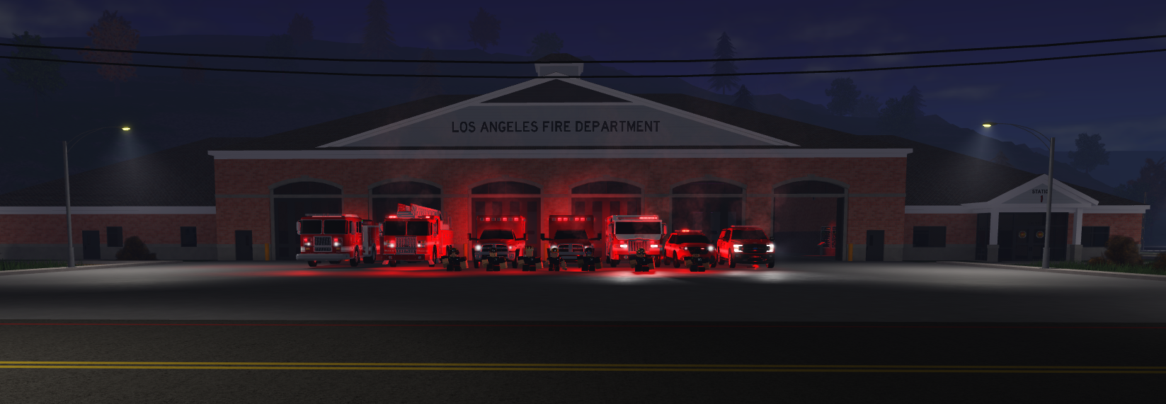 Firefighters in action